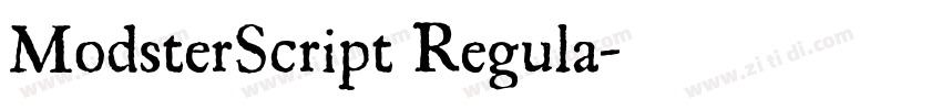 ModsterScript Regula字体转换